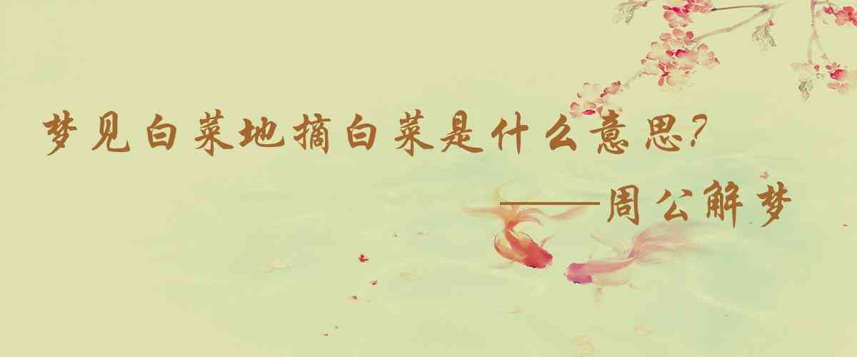 周公解夢,夢見白菜地摘白菜是什麼意思，夢到白菜地摘白菜好不好